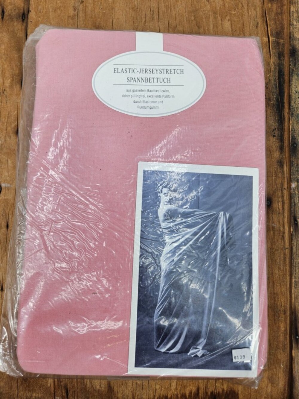 VTG New Bella Donna Elastic Jersey Stretch Fitted Sheet Dark Rose Twin XL
